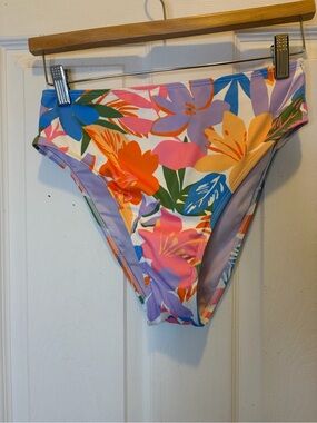 Cupshe Floral High-Leg Bikini Bottoms in Pink, Orange, Purple, Blue, Green